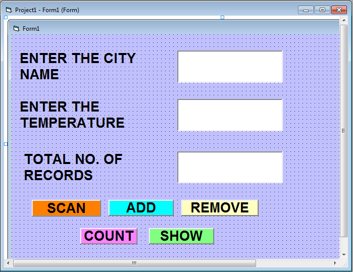 Project 12. VISUAL BASIC PROGRAMMING LANGUAGE (City_Tempareture) Property Part (F4)