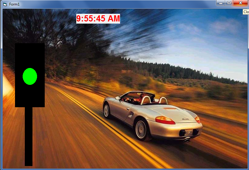 Project 11. VISUAL BASIC PROGRAMMING LANGUAGE (Traffic Signal) Run / Display Project (F5)