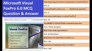 Microsoft Visual FoxPro MCQ